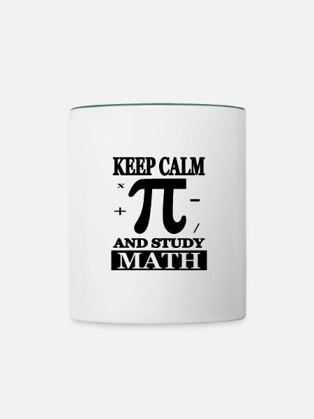 Mathe studieren Math-Student Mathematik Geschenk - Tasse zweifarbig - Weiß/Dunkelgrün
