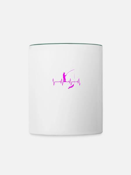 Angel Herzschlag - Tasse zweifarbig - Weiß/Dunkelgrün