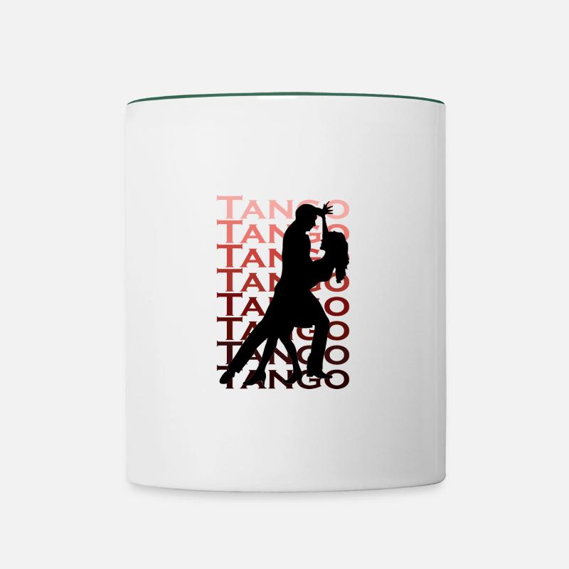 tango - Contrasting Mug - white/dark green