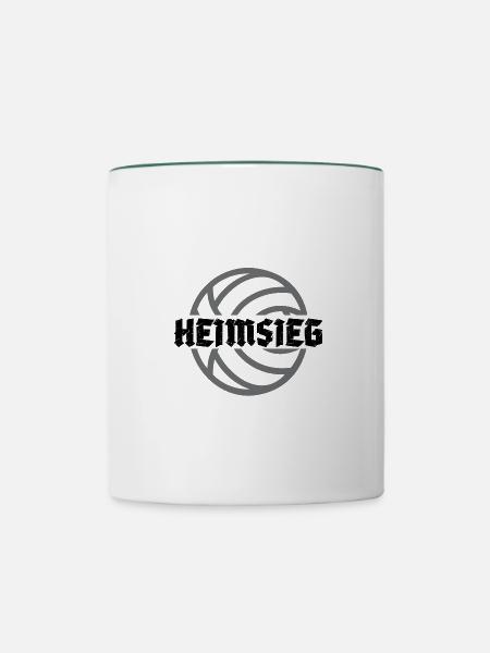 Heimsieg - Tasse zweifarbig - Weiß/Dunkelgrün