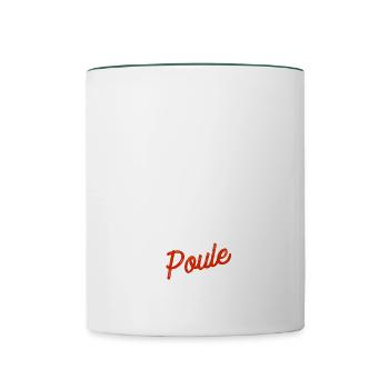 Maman poule - Mug contrasté - blanc/vert foncé - Devant