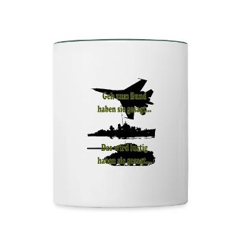 Bund - Tasse zweifarbig - Weiß/Dunkelgrün - Vorne