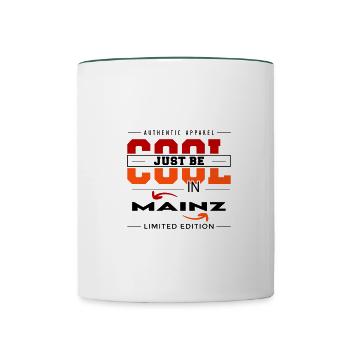 Mainz Meine Stadt Cool I Love Reise Tour - Tasse zweifarbig - Weiß/Dunkelgrün - Vorne