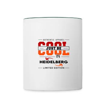 Heidelberg Meine Stadt Cool I Love Reise Tour - Tasse zweifarbig - Weiß/Dunkelgrün - Vorne