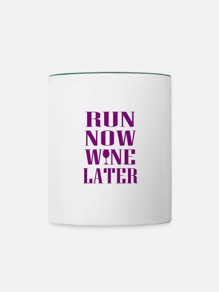 Sport - Tasse zweifarbig - Weiß/Dunkelgrün