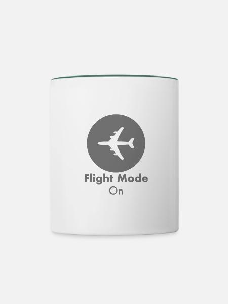 Flight Mode - Tasse zweifarbig - Weiß/Dunkelgrün
