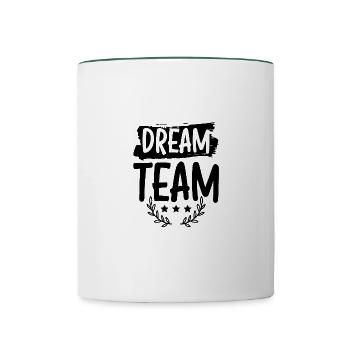 Dream Team - Mug contrasté - blanc/vert foncé - Devant