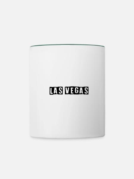 Las Vegas - Tasse zweifarbig - Weiß/Dunkelgrün