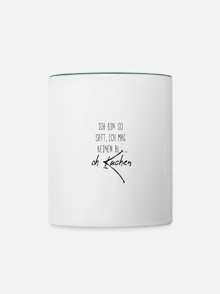 kuchen - Tasse zweifarbig - Weiß/Dunkelgrün