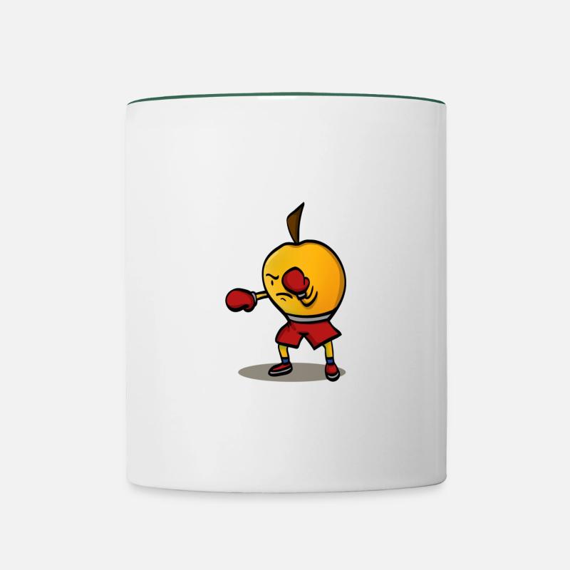 Sportliche Mango - Tasse zweifarbig - Weiß/Dunkelgrün
