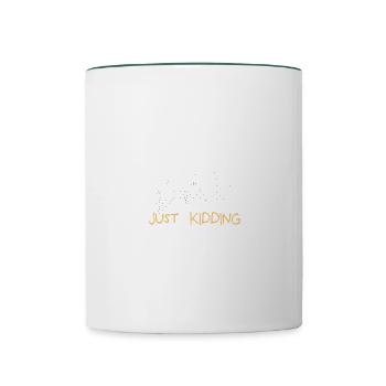 Enseignement Scolaire Formation Enseigner Plaisir - Mug contrasté - blanc/vert foncé - Devant