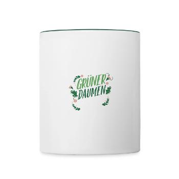 Green Thumb Crew Jardinier Jardinier Dire - Mug contrasté - blanc/vert foncé - Devant