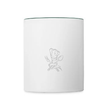 Chef de cuisine - Mug contrasté - blanc/vert foncé - Devant
