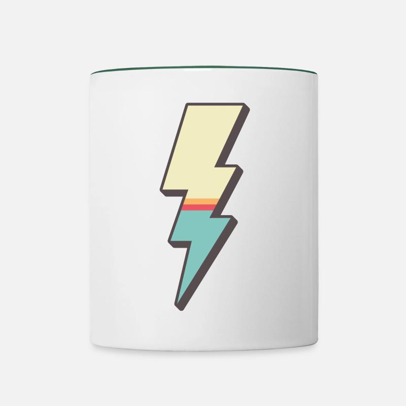 Lightning - Contrasting Mug - white/dark green