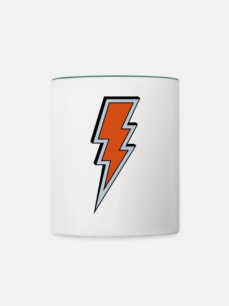 Blitz - Tasse zweifarbig - Weiß/Dunkelgrün