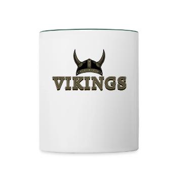 VIKINGS - Tasse zweifarbig - Weiß/Dunkelgrün - Vorne