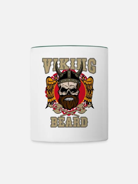 VIKINGS - Tasse zweifarbig - Weiß/Dunkelgrün