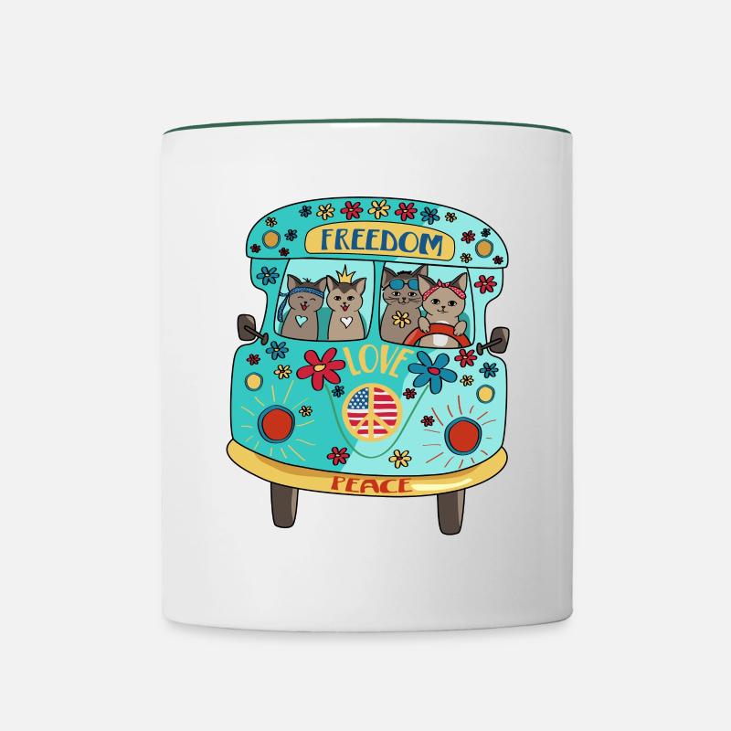 Basic Law CrossThinker Camping Bus - Contrasting Mug - white/dark green