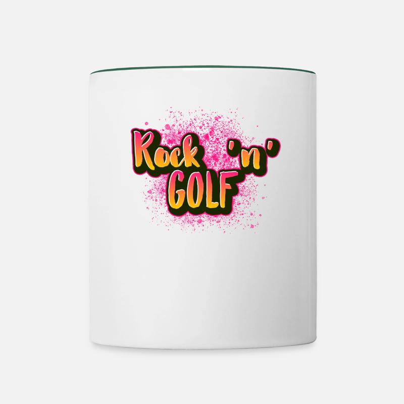 Rock n Golf - Mug contrasté - blanc/vert foncé