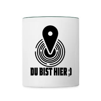 You are here, your current location - Contrasting Mug - white/dark green - Front