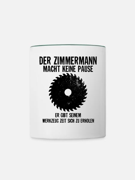 Zimmerer - Tasse zweifarbig - Weiß/Dunkelgrün