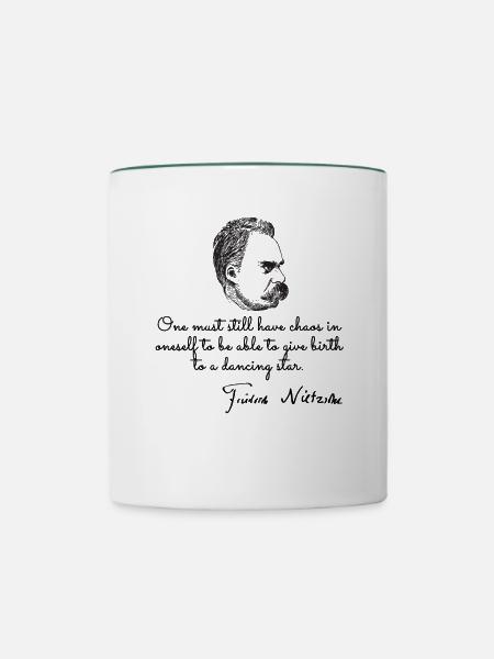 Philosopher nietzsche - Tasse zweifarbig - Weiß/Dunkelgrün
