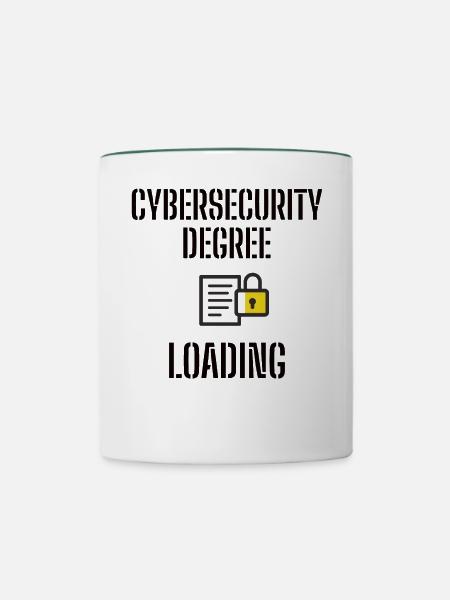 Cybersecurity - IT-Sicherheit Informatiker - Tasse zweifarbig - Weiß/Dunkelgrün
