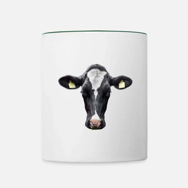 Stupid cow - Contrasting Mug - white/dark green