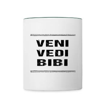 Veni Vedi Bibi - Mug contrasté - blanc/vert foncé - Devant