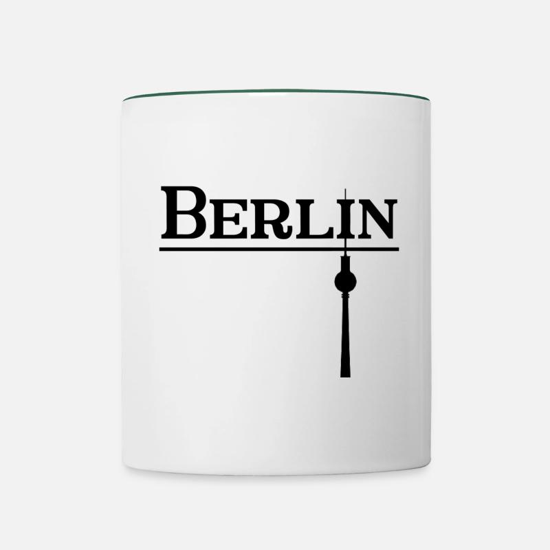 Berlin - Contrasting Mug - white/dark green