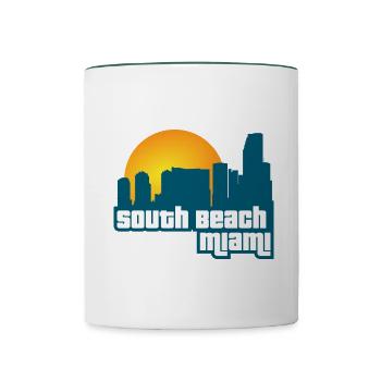 South Beach Miami [GTA:VC] - Mug contrasté - blanc/vert foncé - Devant