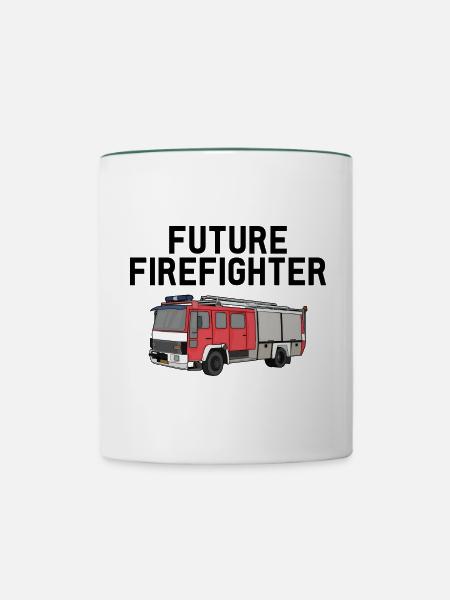FUTURE FIREFIGHTER - Tasse zweifarbig - Weiß/Dunkelgrün