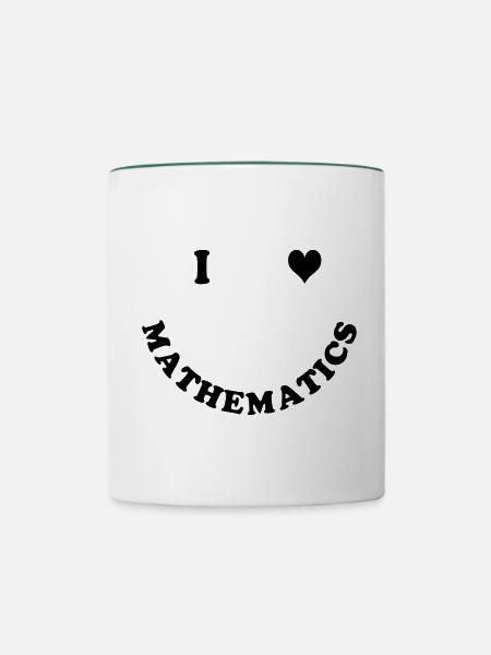 Mathematik - Tasse zweifarbig - Weiß/Dunkelgrün
