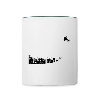 Skateboarder - Contrasting Mug - white/dark green - Front