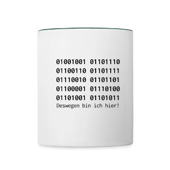 Informatik - Tasse zweifarbig - Weiß/Dunkelgrün - Vorne
