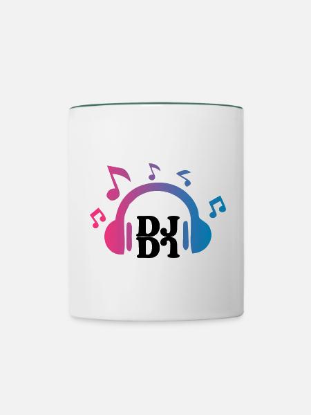 Club Disco Dj - Tasse zweifarbig - Weiß/Dunkelgrün