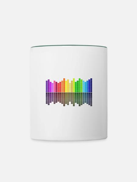 equalizer - Tasse zweifarbig - Weiß/Dunkelgrün