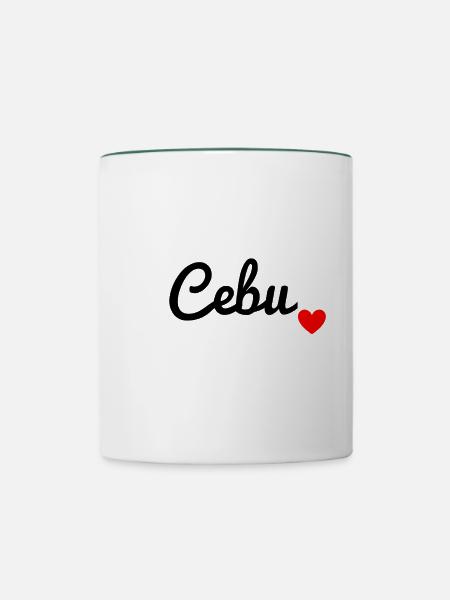 Cebu - Tasse zweifarbig - Weiß/Dunkelgrün