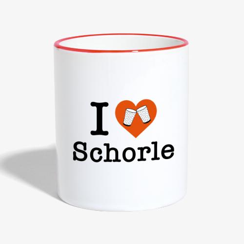 I love Schorle – Dubbeglas - Tasse zweifarbig