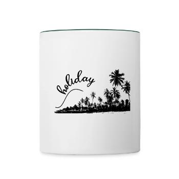 holiday - Contrasting Mug - white/dark green - Front