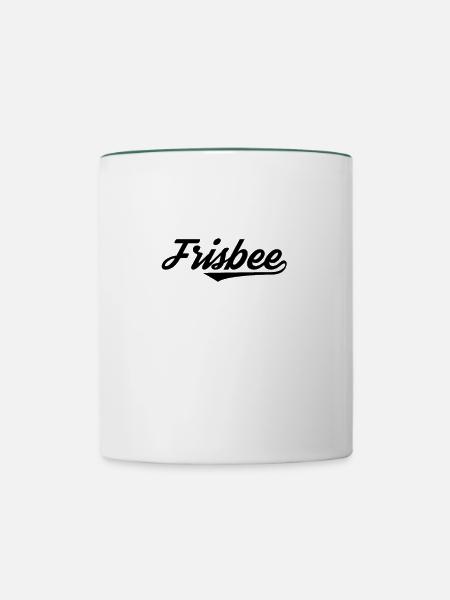 Frisbee Frisbee Frisbee Frisbee - Tasse zweifarbig - Weiß/Dunkelgrün