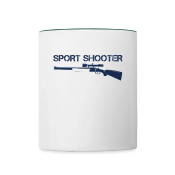 Sport Shooting Shooter - Contrasting Mug - white/dark green - Front