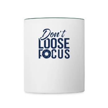 Fotografieren - Tasse zweifarbig - Weiß/Dunkelgrün - Vorne