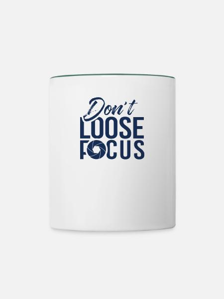Fotografieren - Tasse zweifarbig - Weiß/Dunkelgrün