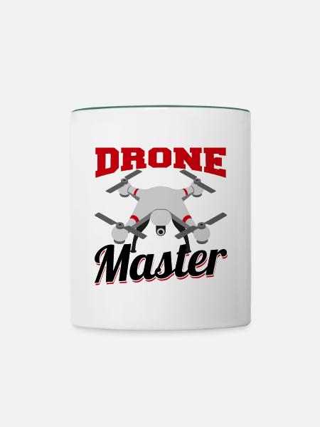 Drone Master | Drone Pilot - Tasse zweifarbig - Weiß/Dunkelgrün