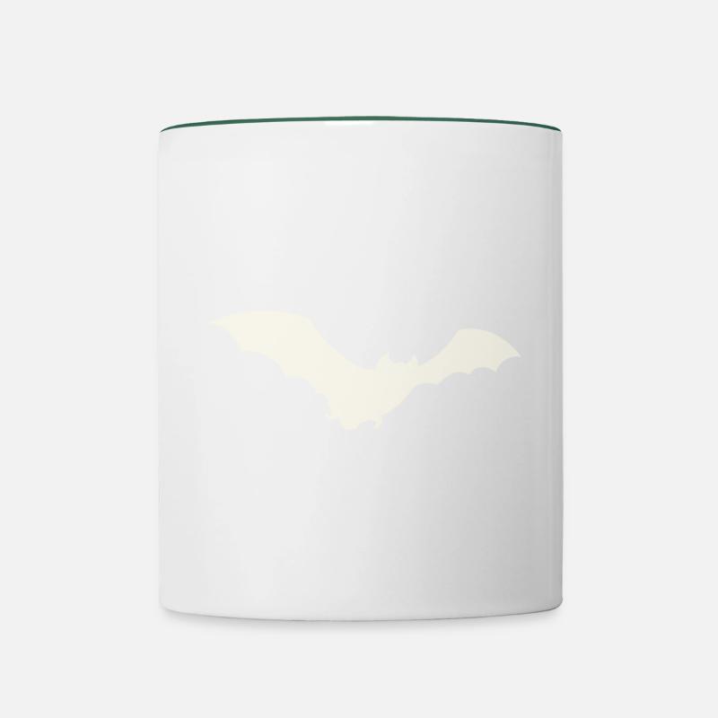bat - Contrasting Mug - white/dark green