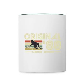 1988 - Tasse zweifarbig - Weiß/Dunkelgrün - Vorne