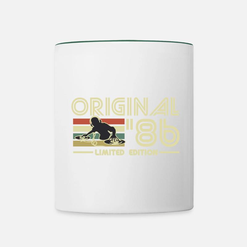 1986 - Tasse zweifarbig - Weiß/Dunkelgrün
