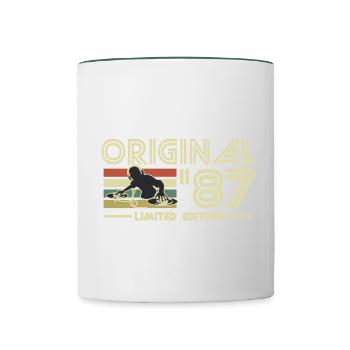 1987 - Tasse zweifarbig - Weiß/Dunkelgrün - Vorne