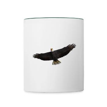 White-tailed Eagle - Contrasting Mug - white/dark green - Front
